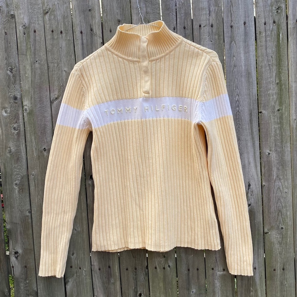 Y2K Tommy Hilfiger elastic ribbed sweater